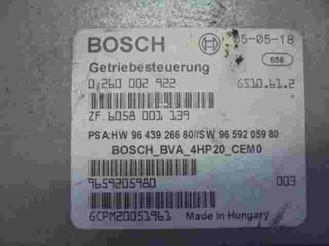 Transmisión controlador Peugeot 407 9659205980 9643926680 0260002922
