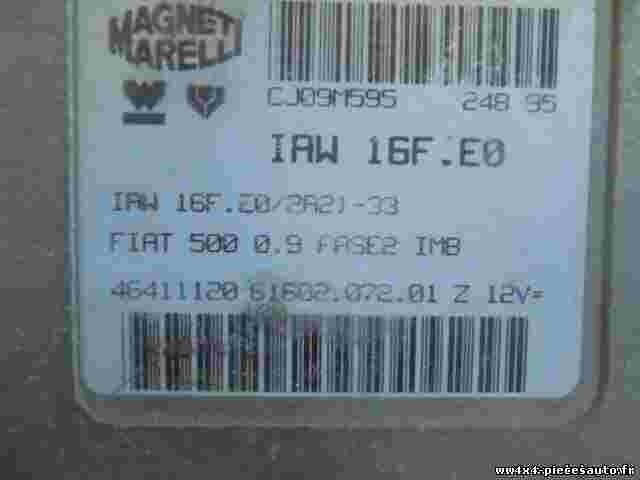 Centralita del motor Fiat 500  46411120 6160207201 IAW16FE0 IAW 16F.E0/2A21-33