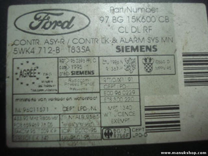 Controlador Confort Ford Focus Mondeo 97BG15K600CB 97 BG 15K600 CB 5WK4712B