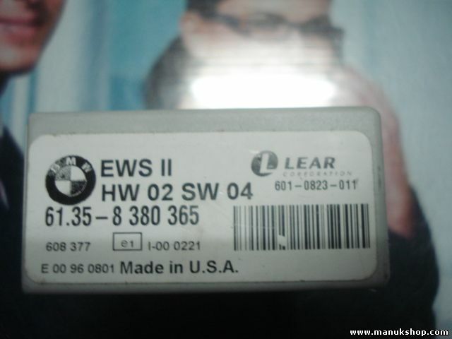 Controllo unità di allarme immobilizzatore modulo BMW 3 E36 EWS II 61358380365