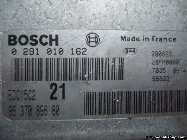 Centralita del motor Peugeot 9637089680 EDC15C221 BOSCH 0281010162 28FM0000