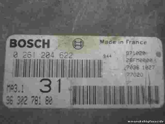 Centralita Peugeot 9630278180 96 302 781 80 MA3131 MA3.1 31 BOSCH 0261204622
