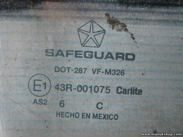 Vetro porta posteriore destro Jeep Grand Cherokee 43R001075 DOT287VFM326