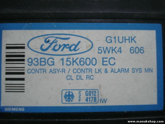 Controller Comfort Ford Mondeo 93-96 93BG 15K600 EC 5WK4606 93BG15K600EC