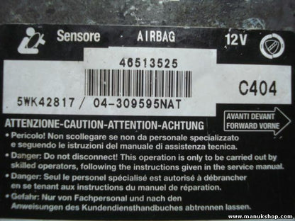 Airbag Centralita  Fiat Multipla 186 46513525 SIEMENS 5WK42817 04309595NAT
