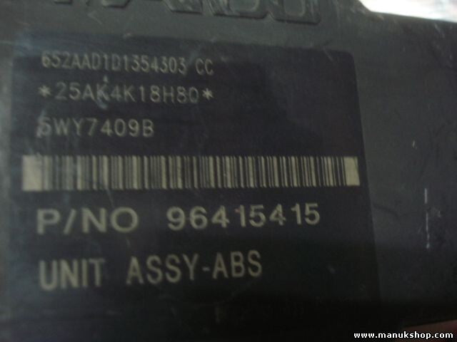 Unidad hidráulica del ABS Chevrolet Rezzo 96415415UM  ZJTNB039596 96415415