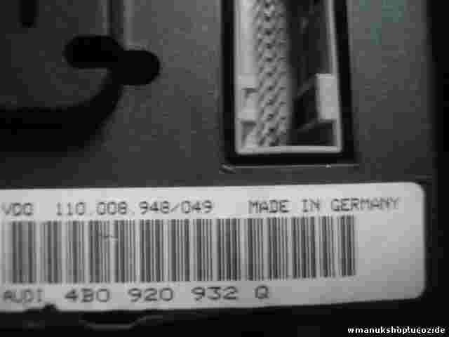 Quadro strumenti Audi A6 4B 2.5 4B0920932Q 4BO920932Q VDO 110008948049