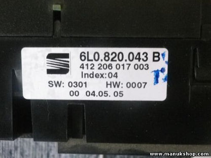 A/C System Seat Ibiza Index 04 6L0 820 043 B 6L0820043B 6LO820043B 412206017003