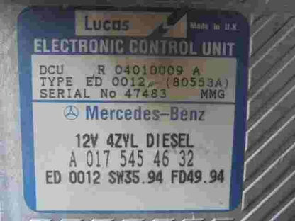 Centralita Mercedes C-CLASS W202 4ZYL DIESEL A0175454632 LUCAS R04010009A