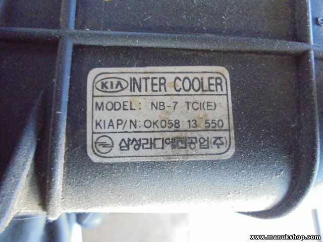 Radiador de intercooler Kia sportage 2.0 td 12.96-12.01 83CV /61KW Ok05813550 