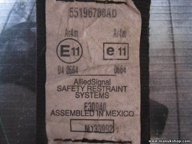 Cinturón de seguridad delantero derecho Jeep Grand Cherokee II WJ, 55196788AD