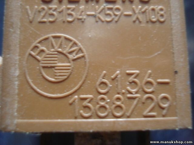 BMW E31 E32 E34 E46 61361388729 61.36-1388729 V23134 K59 X108 6136 1388729