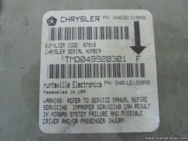 Airbag Centralita Chrysler Stratus 04602315AB 04812198AB