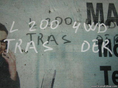 Vetro porta posteriore destro Mitsubishi L200 43R00033 M273AS2DOT20 E6