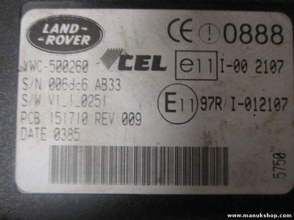 Control de la unidad de alarma inmovilizador módulo Land Rover YWC500 151710REV