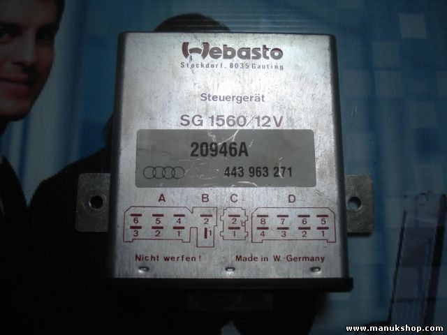 Calentador de la Unidad de Control VW Skoda Seat Audi 443963271 SG1560 20946A