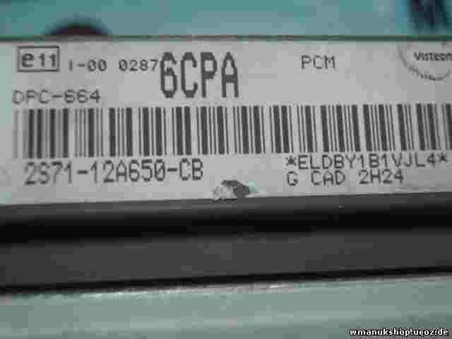 Centralita Ford Mondeo 2S71-12A650-CB 2S7112A650CB DPC-664 VISTEON 0287 6CPA