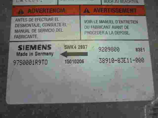 Sensore di impatto airbag Opel 3891083E11000 5WK42897 9209800 97S0001R9T0
