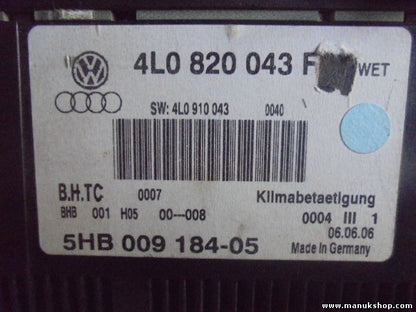 A/C System Audi Q7 4L 4L0820043F 4L0 820 043 F 5HB00918405 5HB009184-05