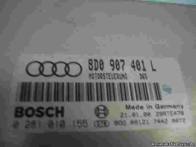 Centralita VW Skoda Seat Audi A4 2.5 8D0907401L 8DO907401L BOSCH 0281010155