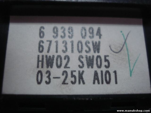 mando botonera elevalunas BMW E61 E60 6939094 6 939 094 671310SW HW02 SW05