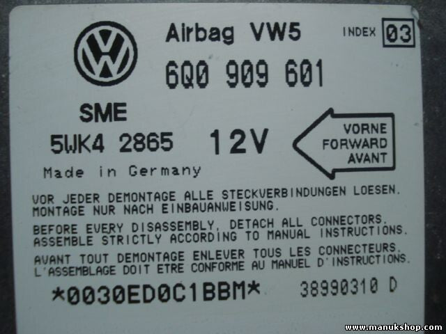 Sensor de impacto de airbag VW Volkswagen INDEX 03 6Q0909601 5WK42865
