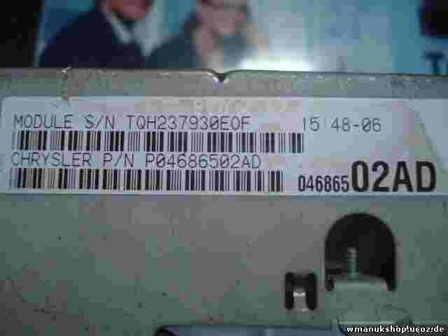 Caja de fusibles Chrysler Voyager III P04686502AD P 04686502AD P04686502 AD