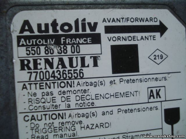 Sensor de impacto de airbag Renault Megane 7700436556 550803800 550 80 38 00