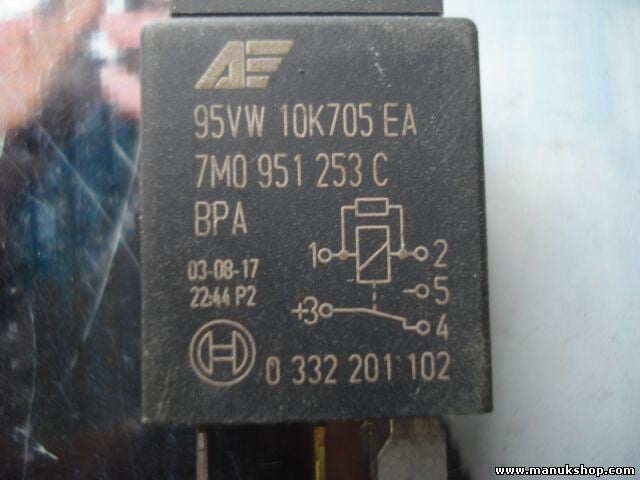 Niebla relé VW Volkswagen Sharan Galaxy Nr. 404 95VW10K705EA 7M0951253C