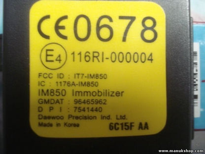 Bobina lector Key Chevrolet 96465962 7541440 116RI000004 116RI-000004 IM850
