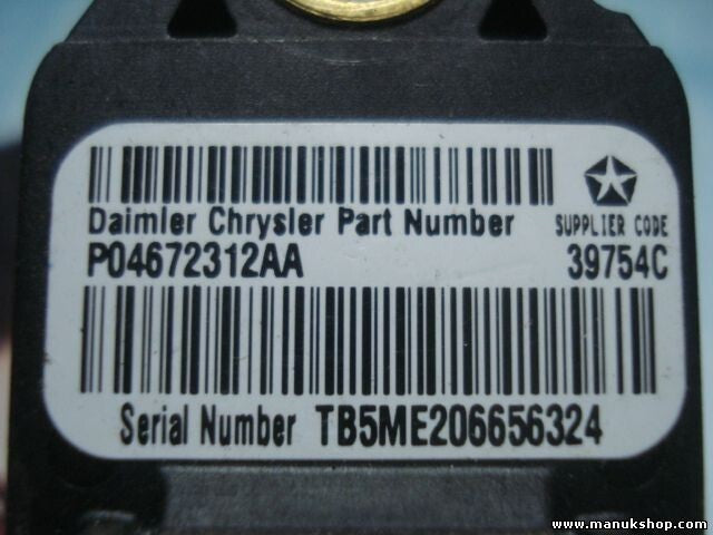 Sensor de impacto de airbag Dodge Caliber P04672312AA 04672312AA 04672312 39754C