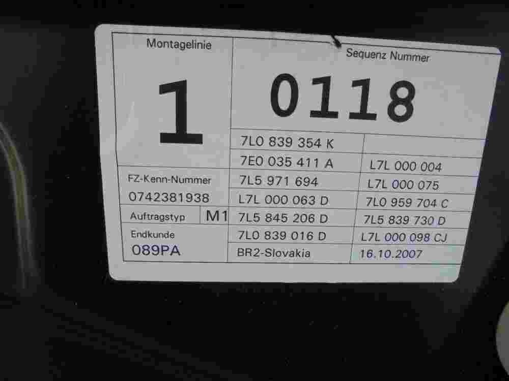 Puerta trasera derecha Porsche Cayenne 7L0839354K 7E0035411A 7L5971694