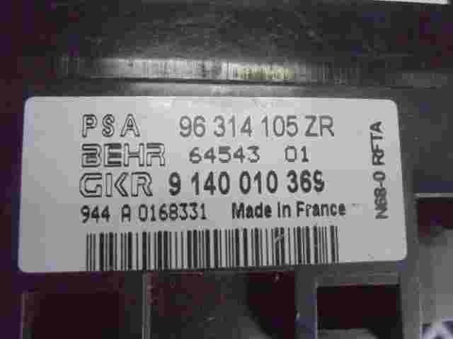 Climatizador Calefacción Clima panel de control  Citroen 96314105ZR 9140010369