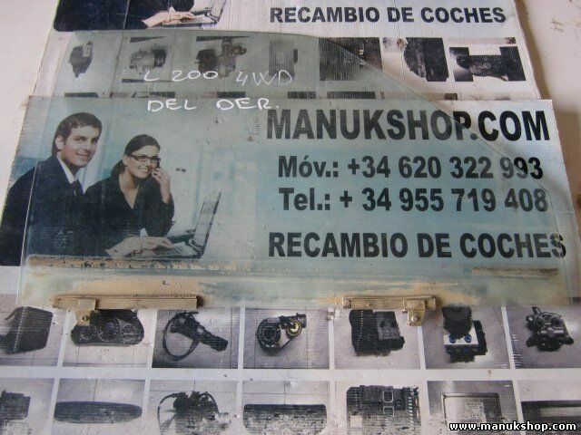 Cristal de la puerta delantera derecha Mitsubishi L200 4WD 43R00033 M273AS2DOT20