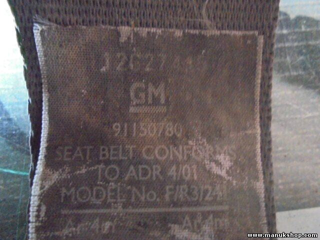 Cinturón de seguridad delantero derecho izquierdo Opel Frontera A Sport 91150780