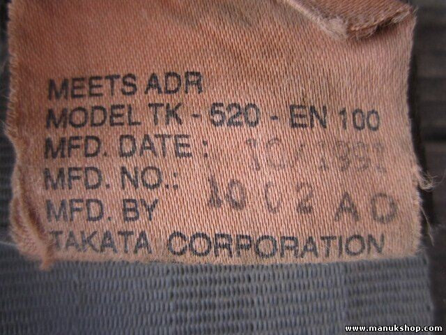 Cinturón de seguridad trasero derecho Mitsubishi Pajero Montero II TK520EN100