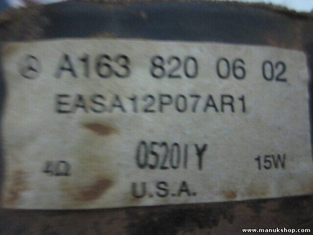 Altavoz Mercedes-Benz W163 M Klasse ML 320 A1638200602 A 163 820 06 02