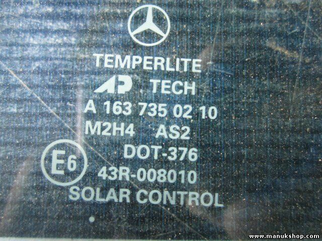 Vetro porta posteriore destro Mercedes ML270 W163 A1637350210 43R008010