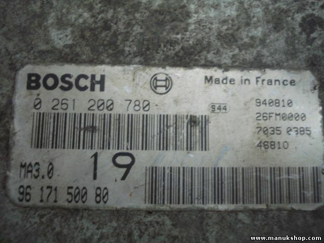 Centralita Citroen AX 9617150080 96 171 500 80 MA3019 26FM0000 0261200780 