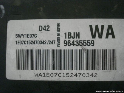 Centralita Daewoo Kalos Chevrolet Aveo D42 1B0P WA 96435559 5WY1E07E 5WY1E07 E