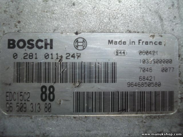 Centralita del motor Fiat Scudo Peugeot 9650931380 EDC15C2 88 1039S00000