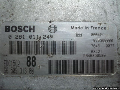 Centralita del motor Fiat Scudo Peugeot 9650931380 EDC15C2 88 1039S00000