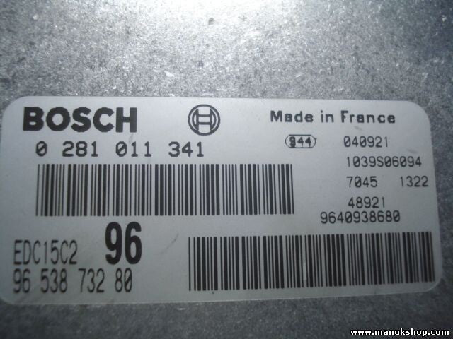 Centralita del motor Peugeot 307 2.0 HDI EDC15C296 EDC15C2 9653873280 96409380