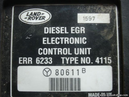 Unidad Control EGR Land Rover 80611B ERR6233 ERR 6233
