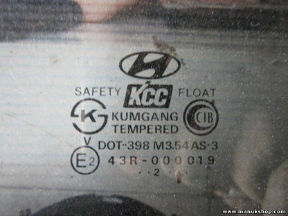 Vetro porta posteriore destro Hyundai Terracan 43R000019 DOT398M354AS3