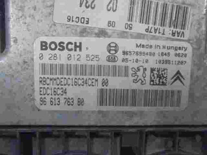 Centralita Peugeot 206 Citroen 9661376380 9657699480 EDC16C34 BOSCH 0281012525