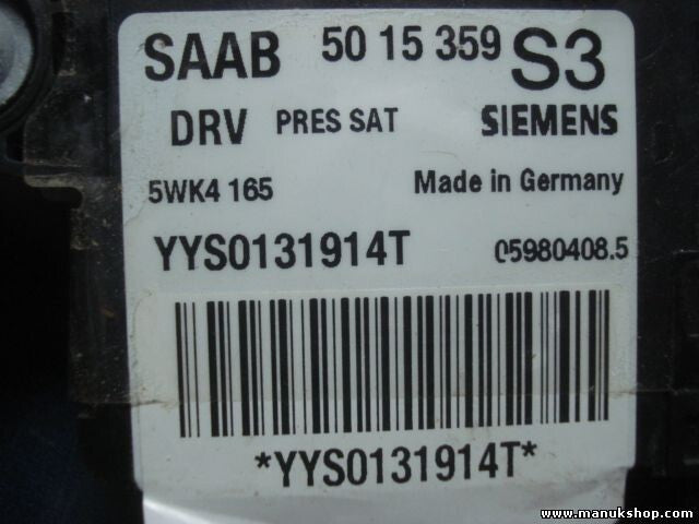 Sensor de impacto de airbag Saab 9-5 5015359 50 15 359 S3 DRV SIEMENS 5WK4165