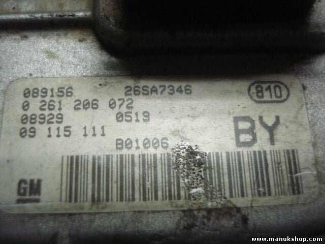 Centralita del motor Opel Corsa C 26SA7346 089156 0261206072 0 261 206 072