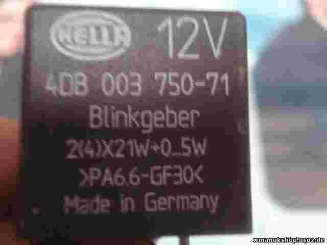 Indicador relé  Audi 80 4DB00375071 4DB 003 750-71 HELLA PA6.6-GF30