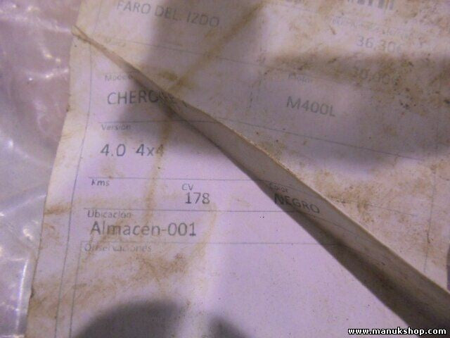 Faro delantero izquierdo Jeep Cherokee 008122187 628122187 008-122187 0224523